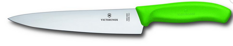 KNIFE - GOURMET COOKS CARVING KNIFE - VICTORINOX  - 19CM - GREEN