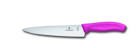 KNIFE - GOURMET COOKS CARVING KNIFE - VICTORINOX  - 19CM - PINK