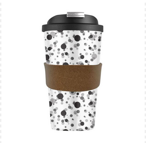 BAMBOO CUP - 420ML SPOTTY  - ECO BAMBOO KARLSTERT