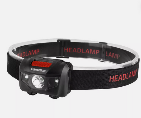 HEAD LAMP - 2 WATT - 120 LUMEN HEADLAMP INCLUDING 3 x AAA Alkaline Batteries - CAMELION