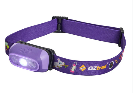 CHILDREN'S  - LUMOS TWINKLE 80 - PURPLE  HEADLAMP -  80 LUMENS - USB RECHARGEABLE - OZTRAIL