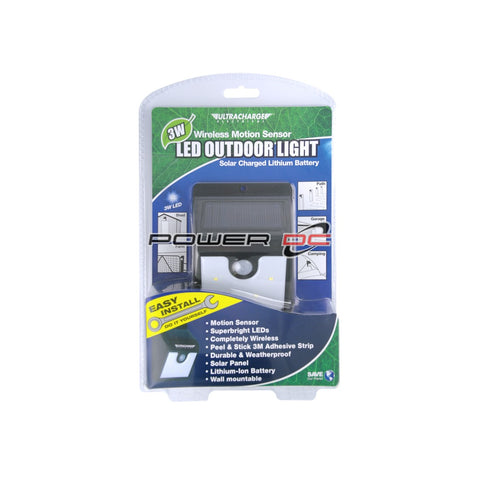 MOTION SENSOR LIGHT - SOLAR CHARGED - OUTDOOR