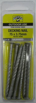 DECKING NAILS - GALVANISED - 75 x 3.75mm HANDY PACK