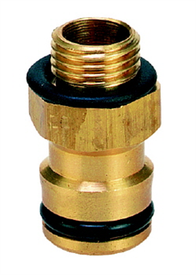 SPRAY ADAPTOR - SOLID BRASS - SCREW TO CLICK-ON HOSE CONNECTOR