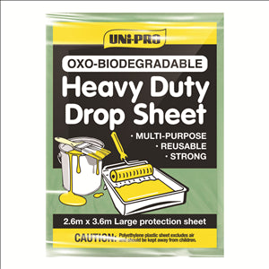 DROP SHEET - HEAVY DUTY - BIODEGRADABLE- 2.6 x 3.6M -  UNIPRO