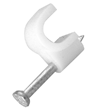 CABLE CLIPS - WHITE - 10mm - Pk 20