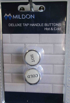 BUTTON - TAP HANDLE - DELUXE - H & C - CHROME