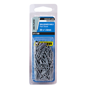 NAILS - WALLBOARD ZP - 20 x 1.4mm - PACK  of 180