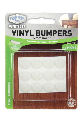 BUMPERS - OPAQUE ROUND CLEAR - 13 x 3mm - 12 PACK