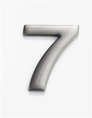NUMERAL - No. 7 - SELF ADHESIVE - STAINLESS STEEL - 50mm