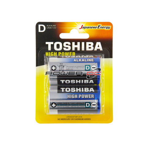 ALKALINE BATTERIES  - D - 2 PACK - TOSHIBA