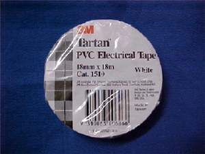 ELECTRICAL TAPE - WHITE -  18mm x 18m