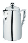 COFFEE PLUNGER - ART DECO STAINLESS STEEL TWIN WALL - 800ML