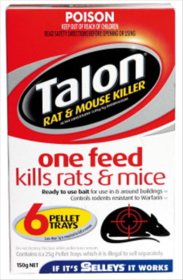TALON - RAT & MOUSE KILLER -PELLET TRAYS - 6 TRAYS