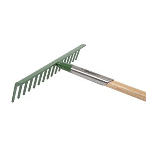 RAKE - LANDSCAPE - 18  TINE  - TIMBER HANDLE - CYCLONE