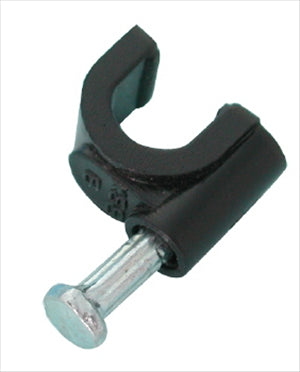 CABLE CLIPS - BLACK - 6mm - 20 PACK