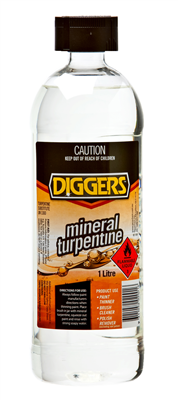 TURPENTINE - MINERAL - 1 LITRE - DIGGERS