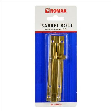 BARREL BOLT - 150mm - POLISHED BRASS