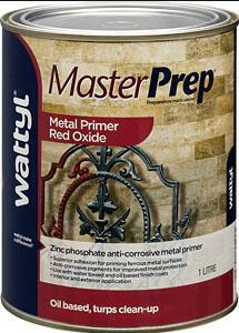METAL PRIMER RED OXIDE - MASTER PREP - 1 Litre - WATTYL