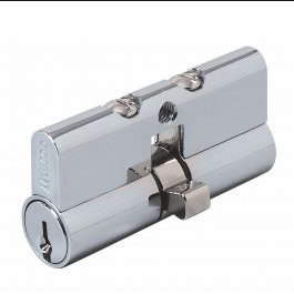 CYLINDER LOCK - SCREEN DOOR - HINGED & SLIDING - CHROME -  5 PIN - DOUBLE CYLINDER - WHITCO