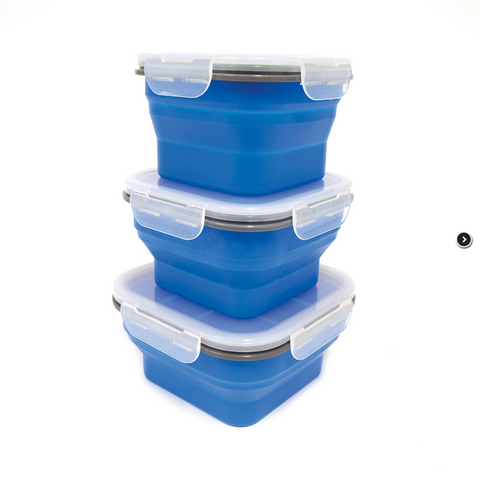 POP UP FOOD CONTAINERS - 3 PIECE SET  - LIGHTWEIGHT