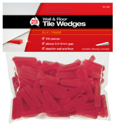 TILE WEDGES - RED SPACER LUGS - PK100 - DTA