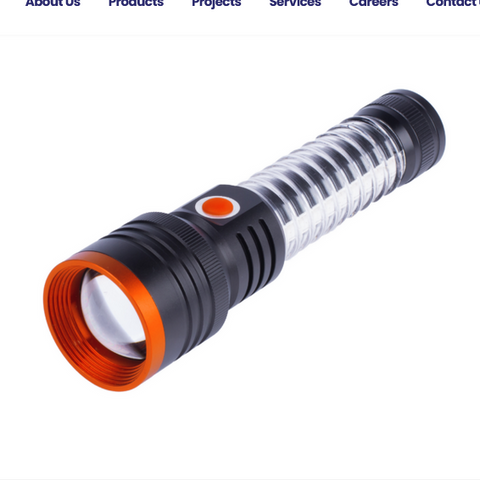 TORCH - RECHARGEABLE - 1000 LUMENS - WITH POWERBANK