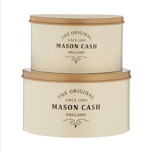 CAKE STORAGE TIN HERITAGE 2 SET MASON CASH Blue Mountains
