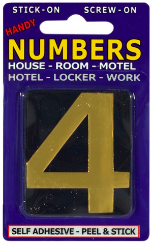 NUMBERS - NO. 4 - ADHESIVE