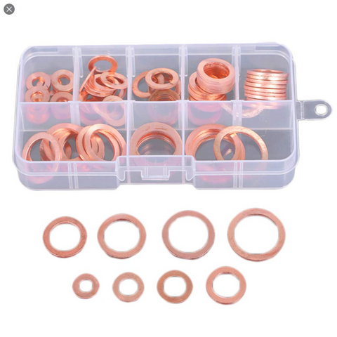 WASHERS - COPPER - 80 PIECE ASSORTED SET