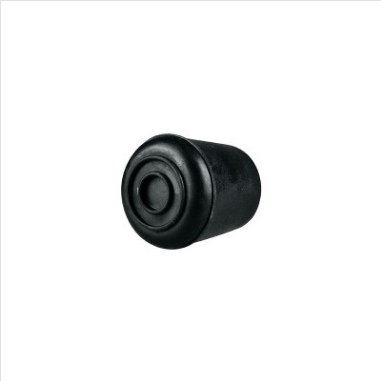 CHAIR TIPS - EXTERNAL ROUND RUBBER - 22mm -  BLACK - 4 PACK