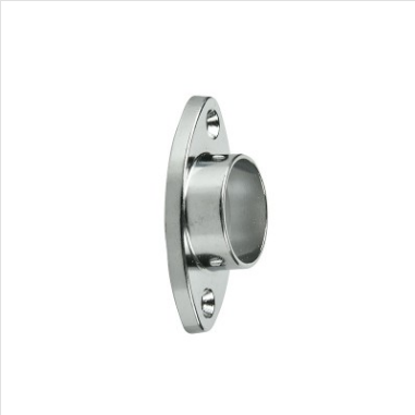 FLANGE - 16mm - OVAL BASE - FOR ROUND TUBE - CP