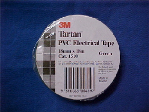 ELECTRICAL TAPE - GREEN - 18MM x 18M