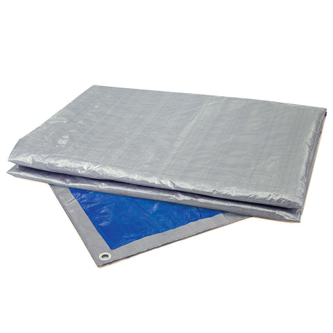 TARPAULIN - SILVER/BLUE -  3.0 X 3.6 POLY TARP