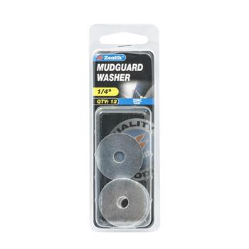 WASHERS - METAL MUDGUARD - 1/4 - ZP - 12 PACK - ZENITH