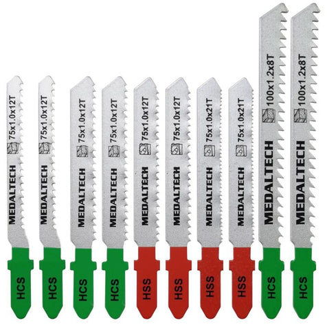 JIGSAW BLADE  SET - 10 PIECE HD METAL SET - ASSORTED