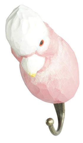 HOOK - WOODEN GALAH COAT HOOK - 10.5x4x6cm - 1 PACK