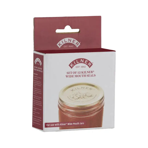SEALS - KILNER WIDE MOUTH PRESERVE LID SEALS  - PKT 12 - KILNER