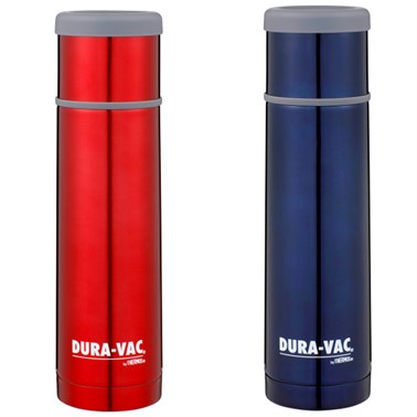THERMOS - 500ML -  RED or BLUE DURA- VAC STAINLESS STEEL FLASK