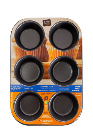 MUFFIN TRAY - 6 CUP  TEXAS MUFFIN - 32x21.5 - BAKERS SECRET