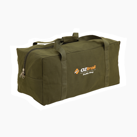 DUFFLE BAG - LARGE CANVAS - GREEN - OZTRAIL