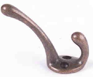 HAT & COAT HOOK - FLORENTINE BRONZE - 75mm - ZENITH