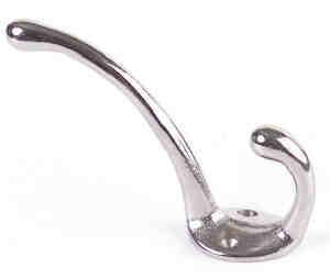 HAT & COAT HOOK - CHROME PLATED  - 60mm - ZENITH