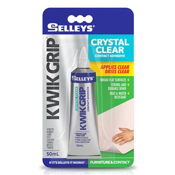 KWIK GRIP - CRYSTAL CLEAR  ADHESIVE - 50ml - SELLEYS