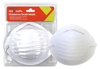 MASKS  - DUST MASKS - NUISANCE - DISPOSABLE - 10 PACK - MAXISAFE