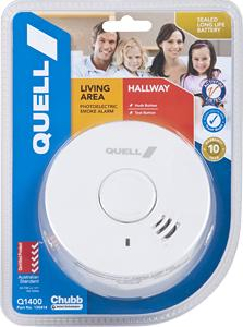 SMOKE ALARM - LIVING AREA/HALLWAY - PHOTOELECTRIC -  10 YEAR -  QUELL