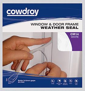 WEATHER FOAM SEAL TAPE - 5m x 6mm - COWDROY CM14 WHITE - WINDOWS & DOORS