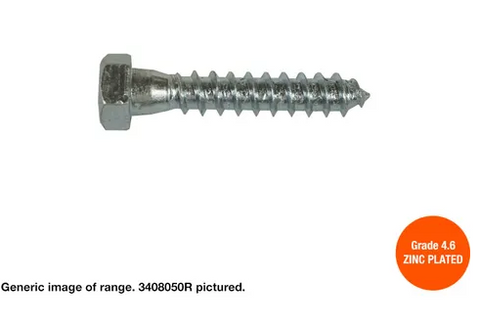 COACH SCREWS - ZP - 8mm (5/16)  x 65mm