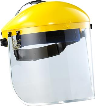 FACE SHIELD - YELLOW WITH CLEAR VISOR - MAXISAFE