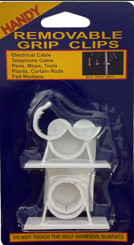 GRIP CLIPS - MEDIUM 16mm - 2 PACK REMOVABLE  - HANDY